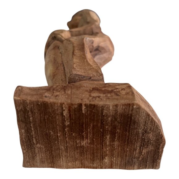 Hand Carved Wooden Drummer Figurine Folk Art Sculpture 11.5” Tall - Picture 5 of 5